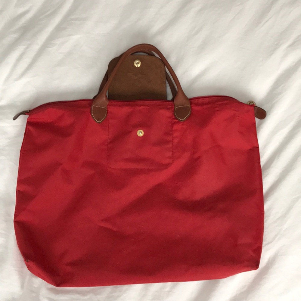 Longchamp Le Pliage nylon bag red